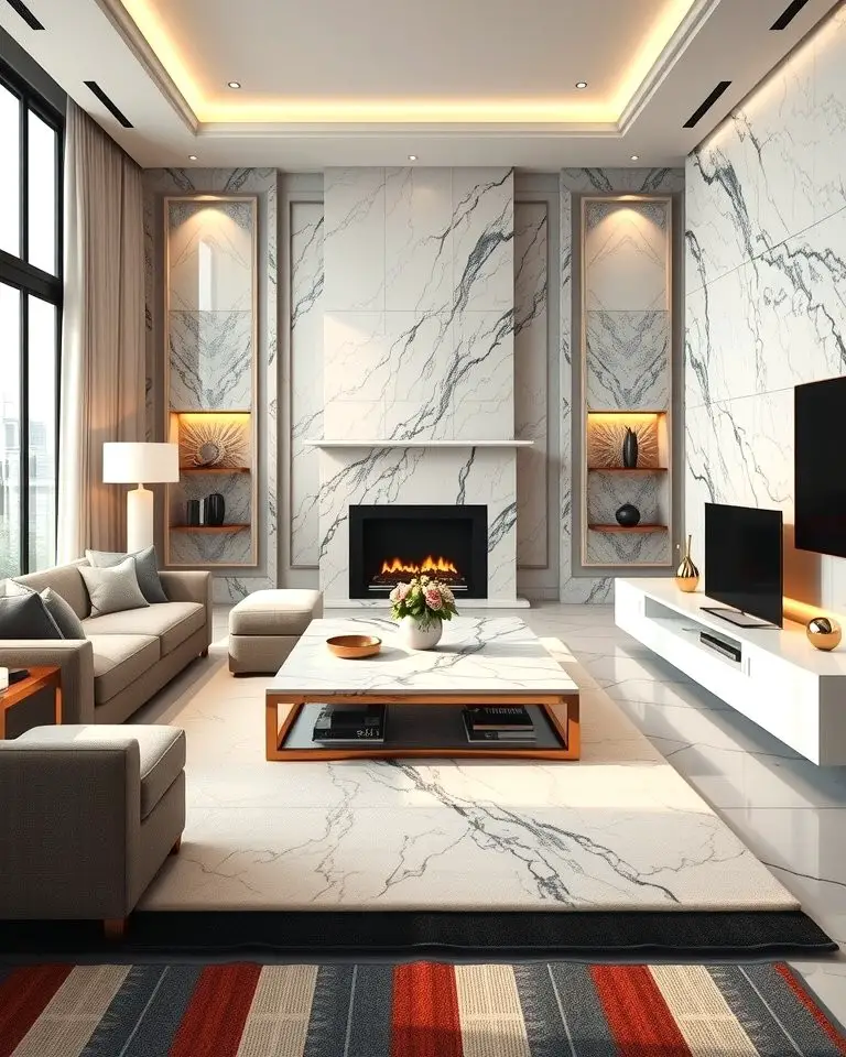 Grey and White Marble Finishes