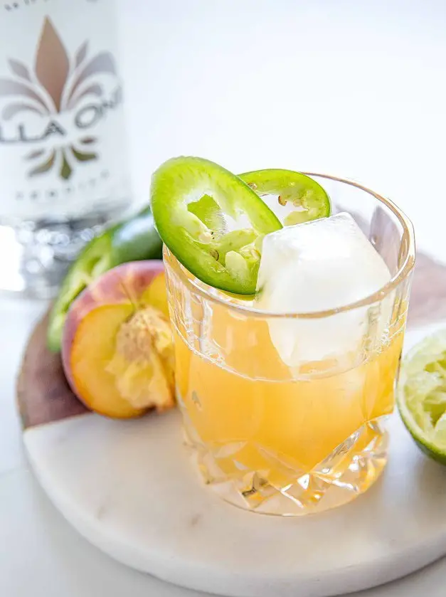 Peach and Jalapeno Margarita
