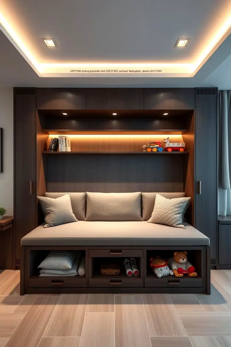 Built-In Storage Bench