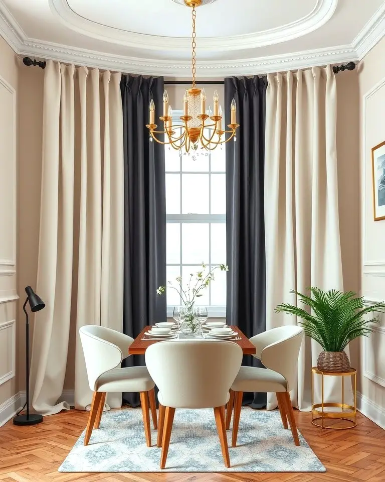 Two-Tone Curtains for a Stylish Contrast