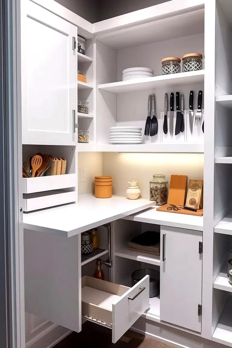 Fold-Out Workspace Pantry