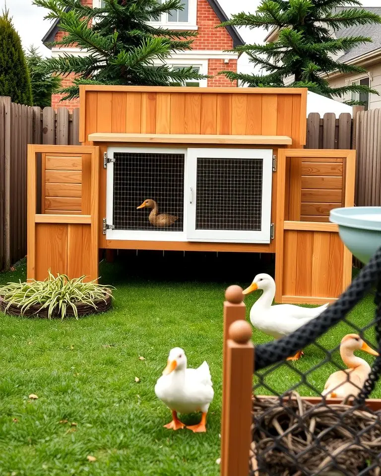 Duck House with Sliding Doors