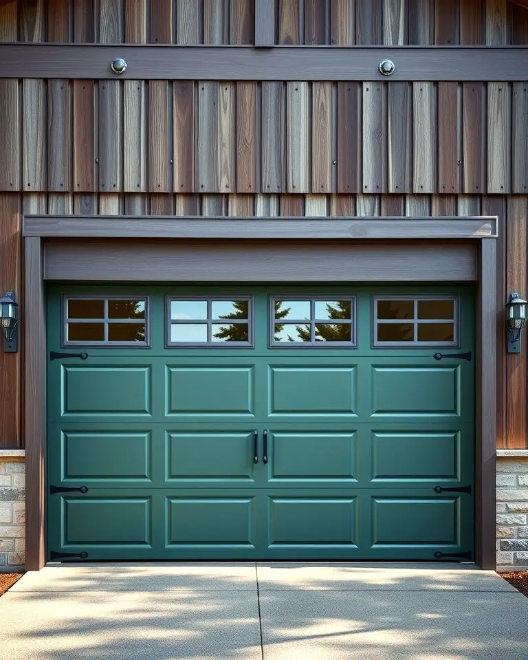 Army Green Garage Door for a Rugged, Durable Look