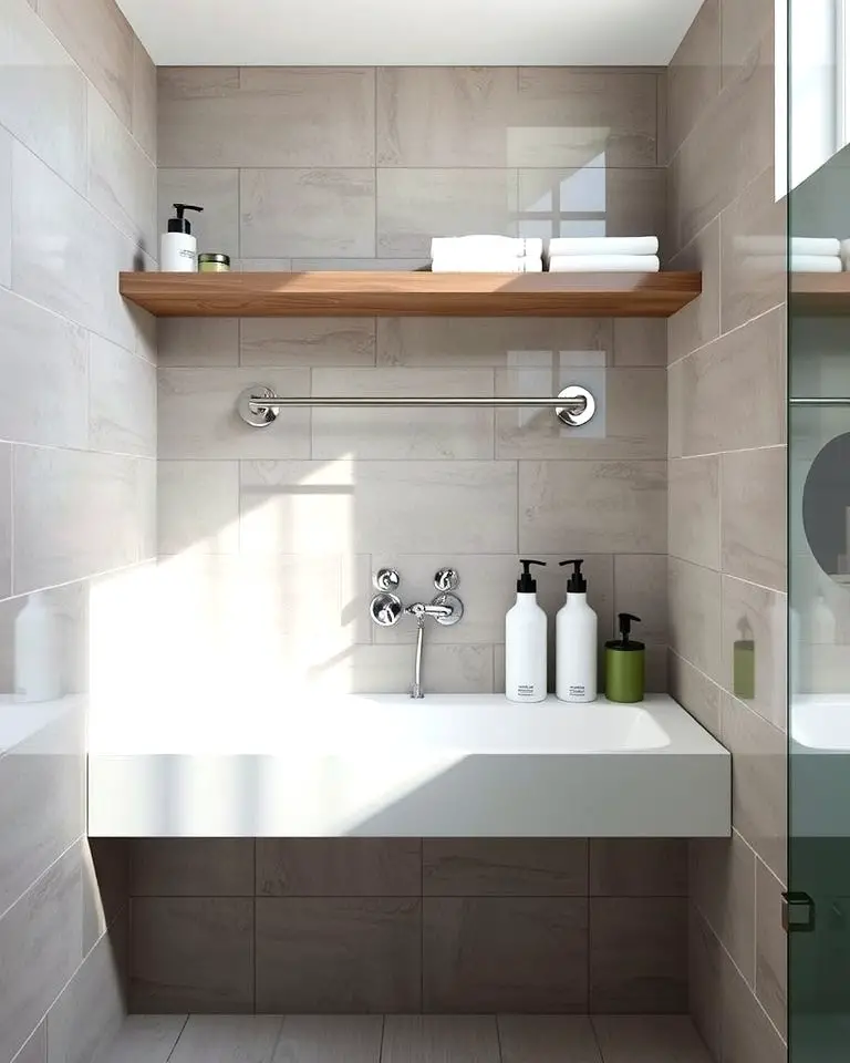 Horizontal Shower Niche for a Modern Look