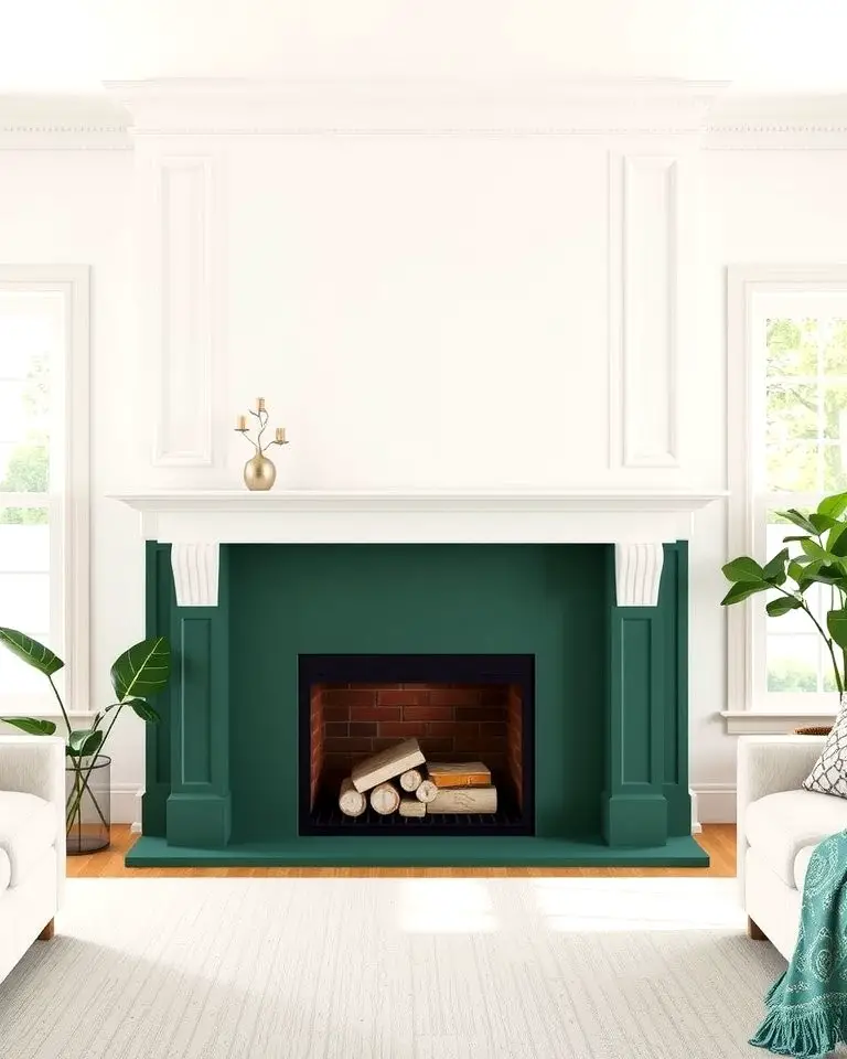Two-Tone Green and White Contrast