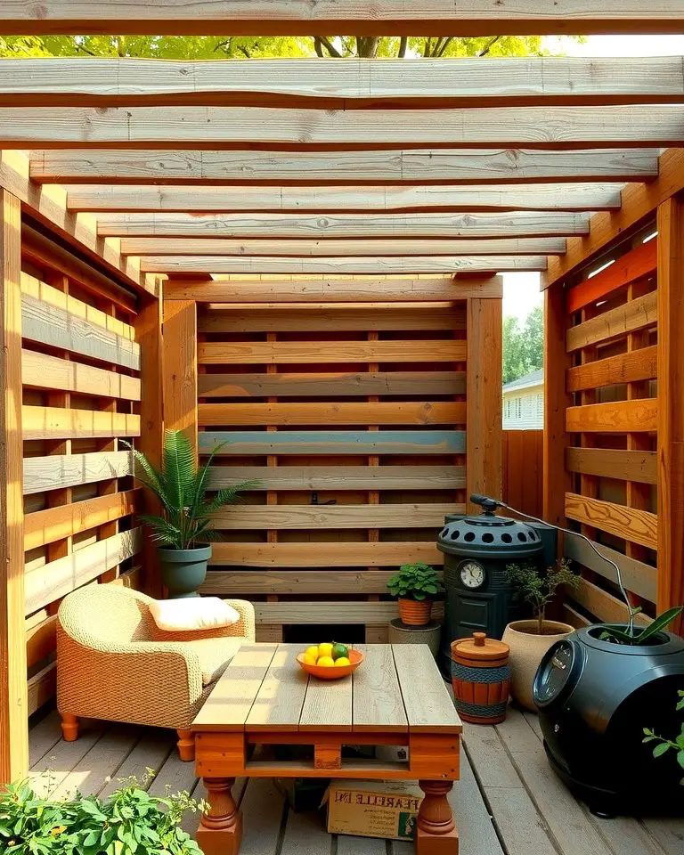 Wooden Pallet Enclosure