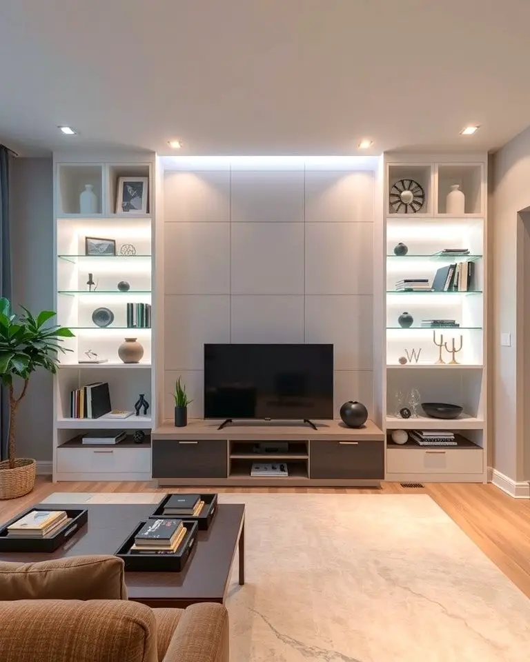 Sleek Built-In Storage