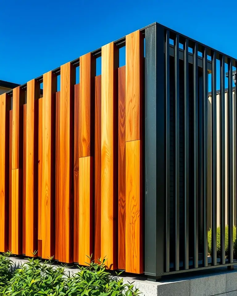 Vertical Metal and Wood Combination