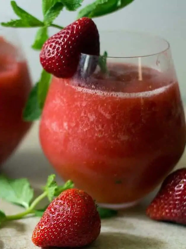 Strawberry Vodka Slush Cocktail