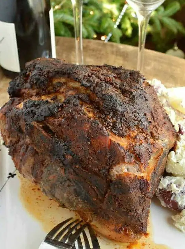 Low and Slow Mustard Glazed Blade Pork Roast