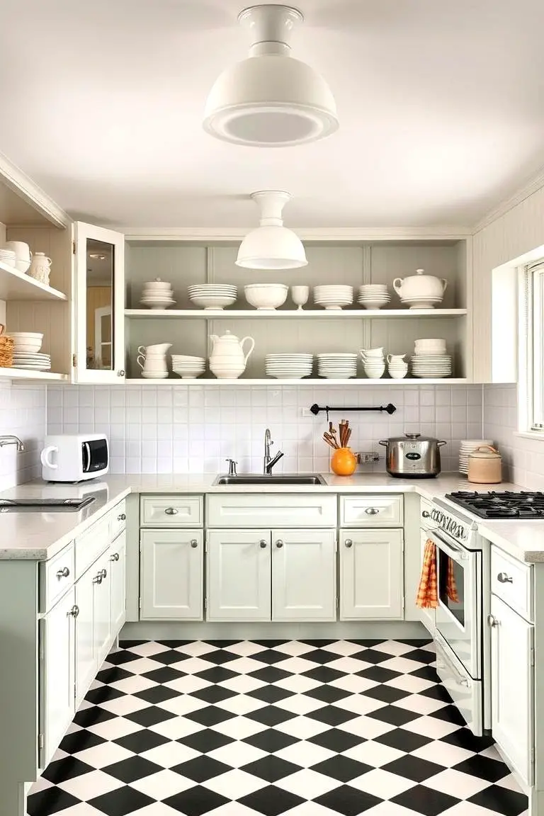 Vintage-Inspired White Kitchen
