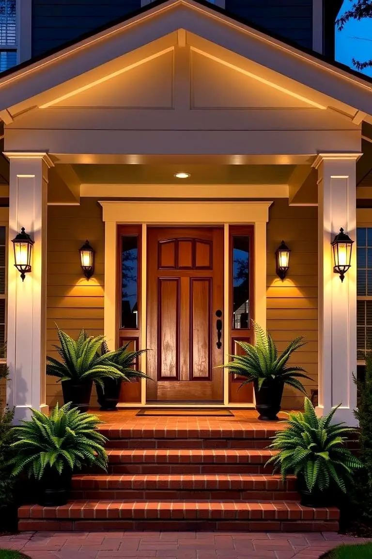 Welcoming Porch Lighting