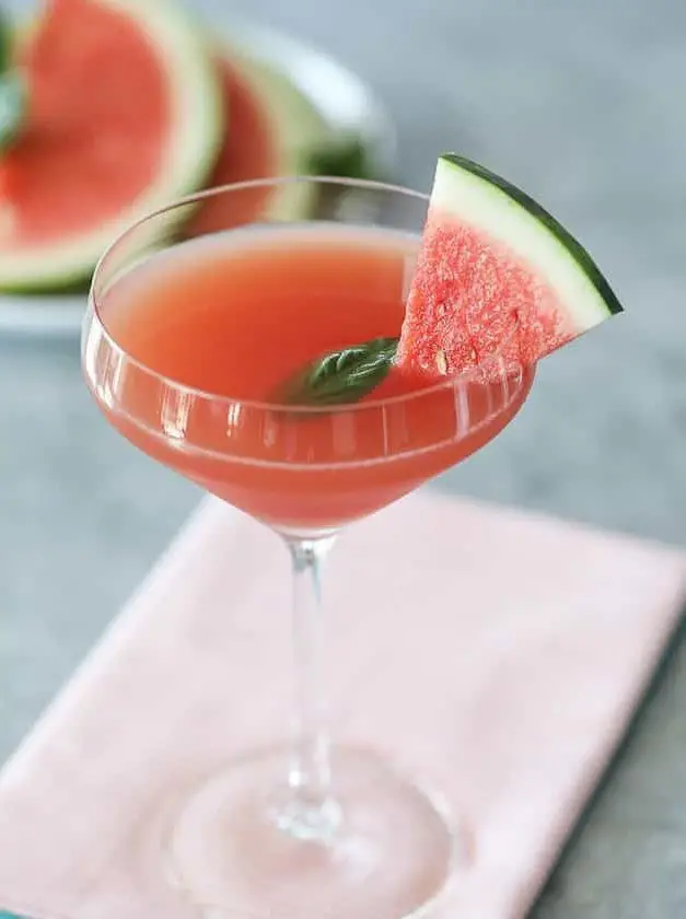 Watermelon Basil Martini