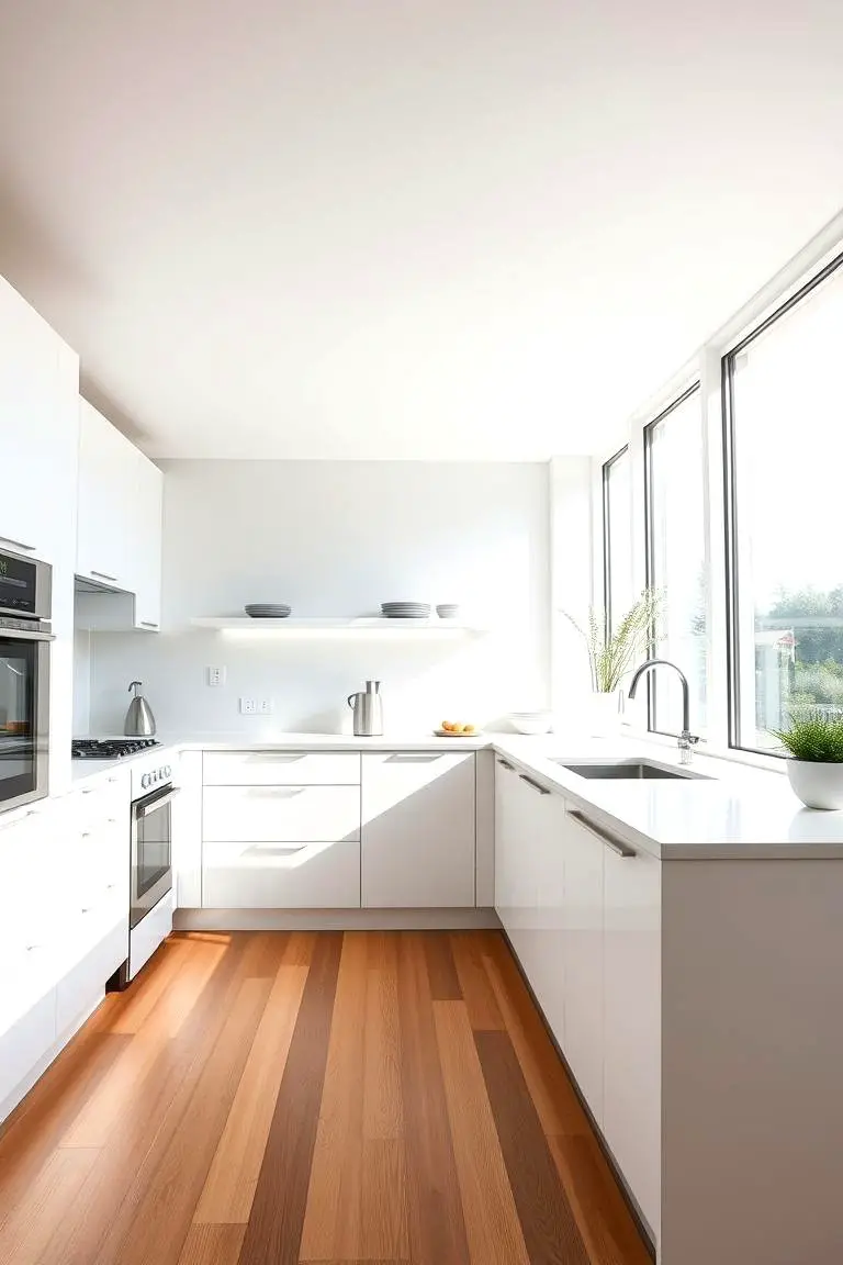 Modern Minimalist White Kitchen