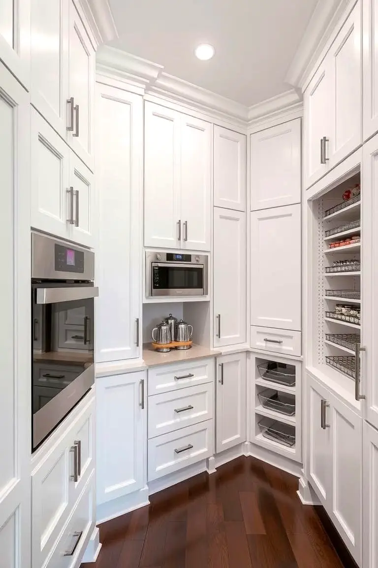 Sophisticated White Kitchen with Custom Cabinetry