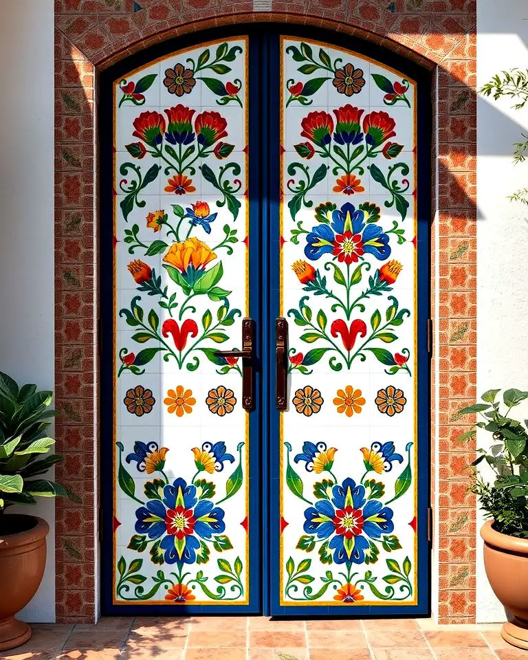 Doors with Hand-Painted Tiles