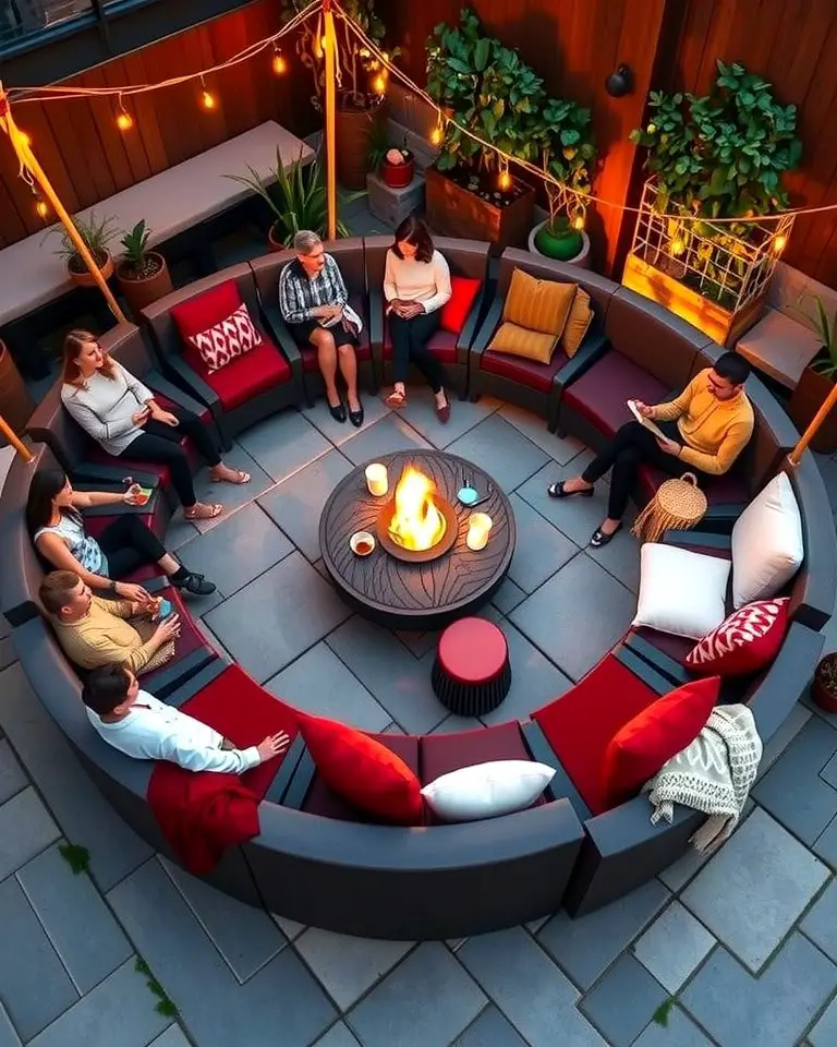 Circular Fire Pit Seating