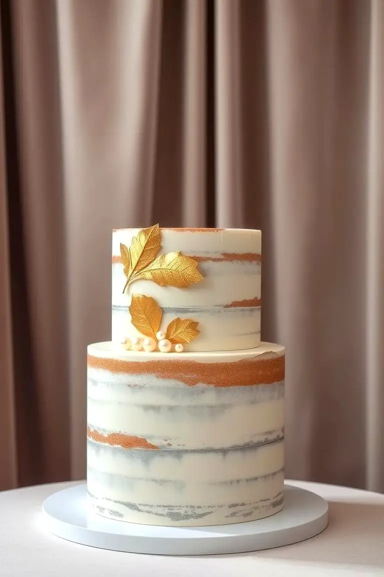 Elegant Metallic Accents Cake
