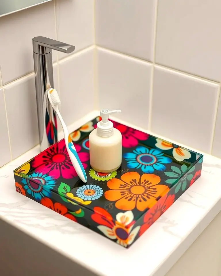 Resin Tray with Bold Patterns