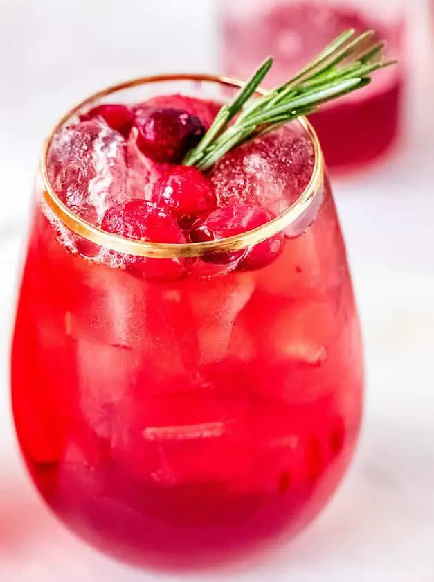 Rosemary Cranberry Bourbon Cocktail