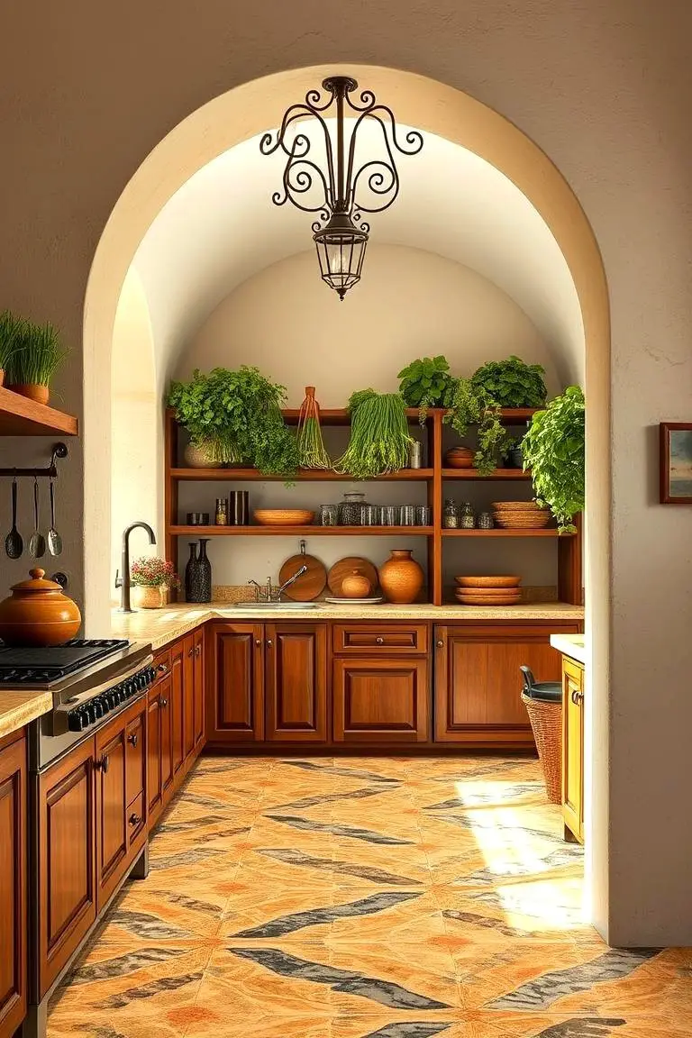 Open Rustic Wood Cabinets