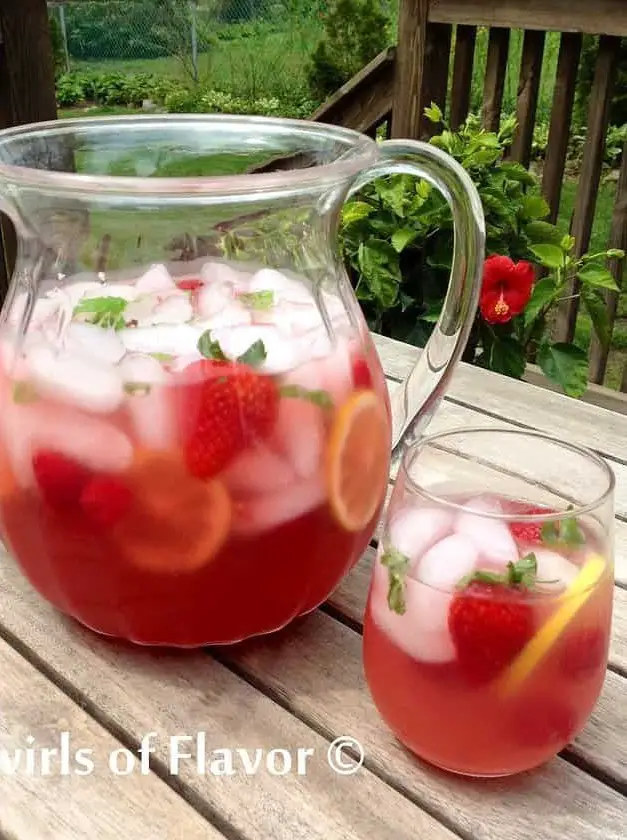 Berry Pink Lemonade Prosecco Punch