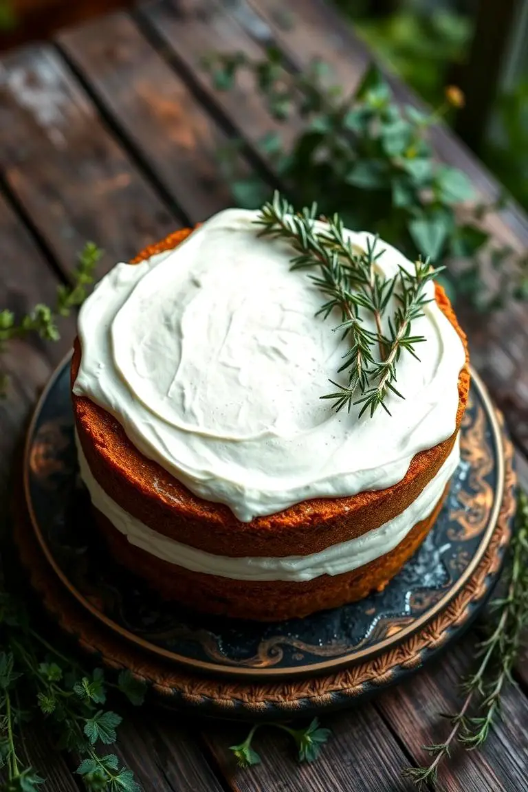 Fresh Garden Herb Cake