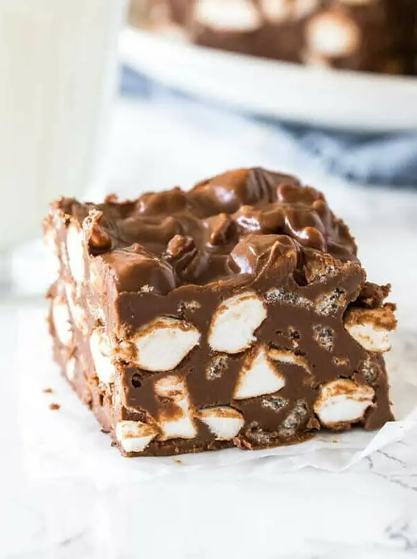 No Bake Rocky Road Bars