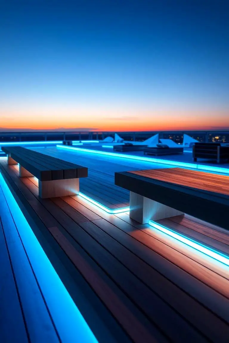 Sleek LED Strip Accents