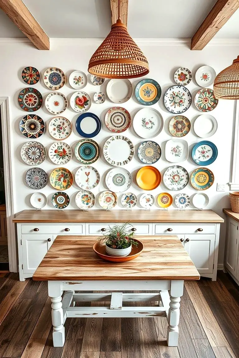 Eclectic Plate Collection Display