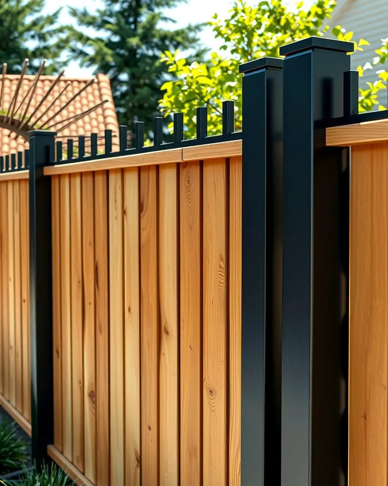 Contemporary Contrast with Black Metal and Light Wood