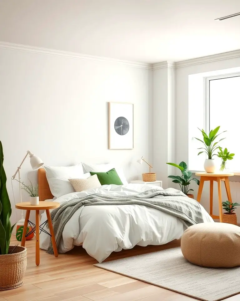 Scandinavian Green and White Design