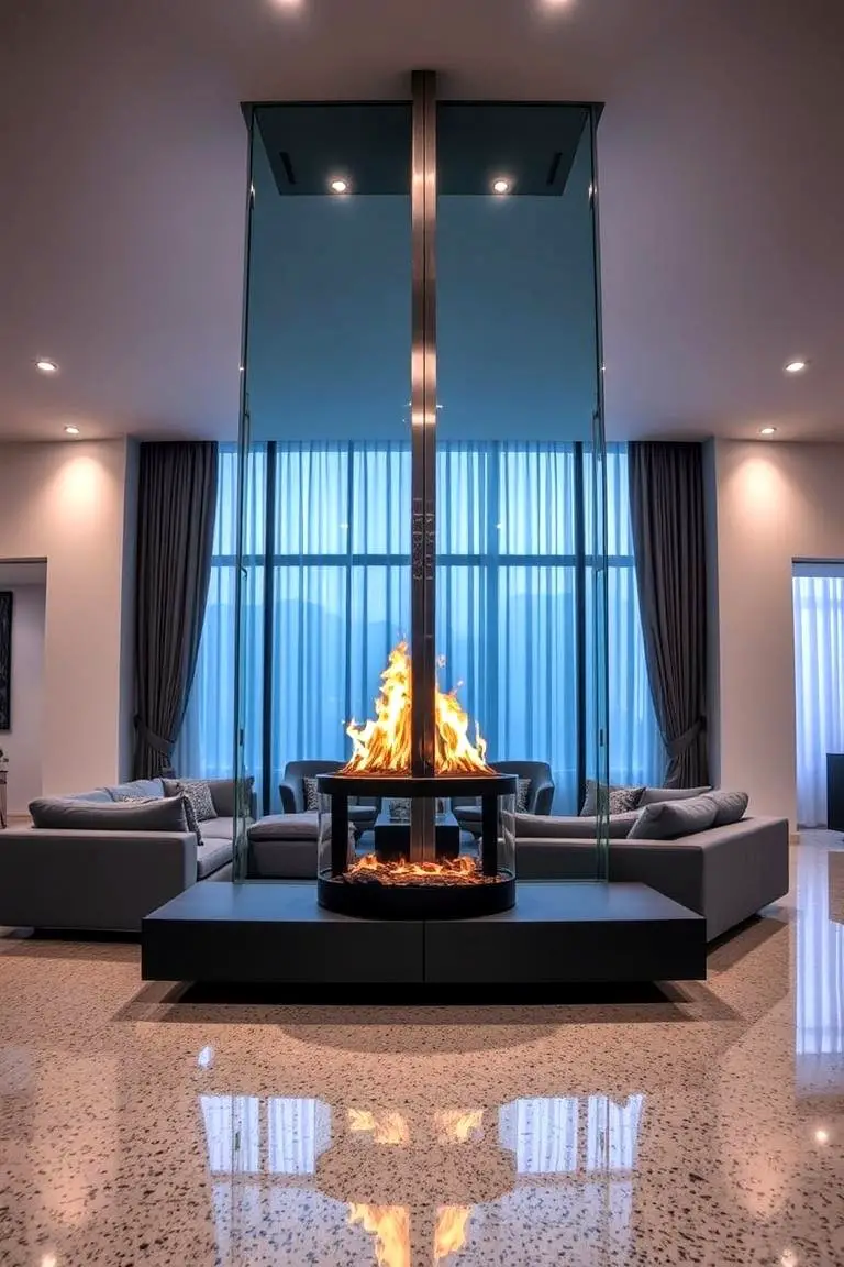 Double-Sided Fireplace