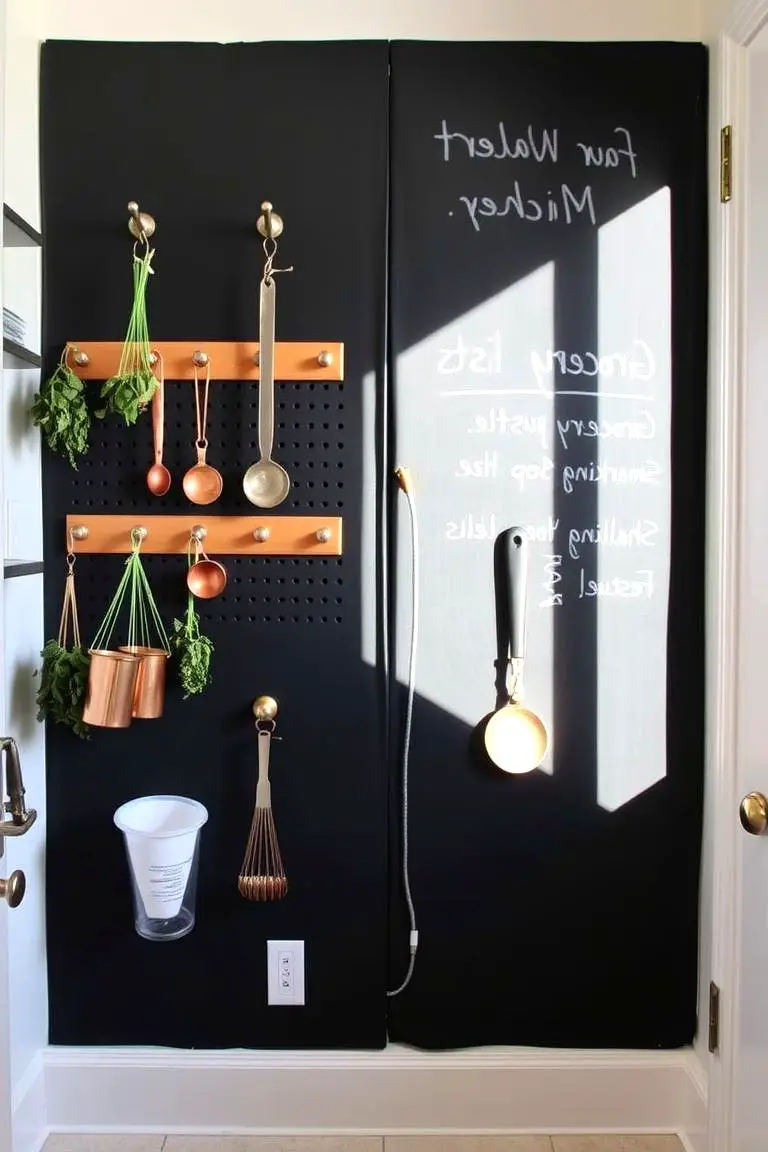 Chalkboard and Pegboard Elements