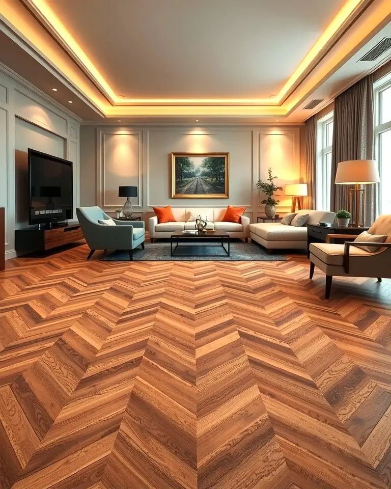 Chevron Pattern Wood Floors