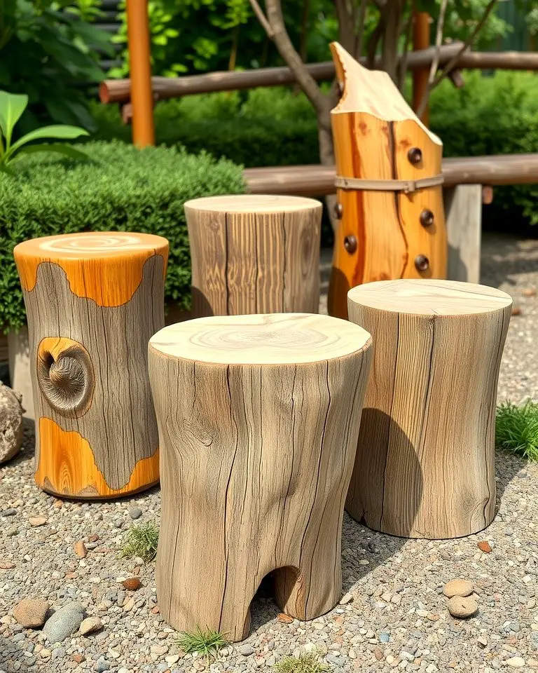 Tree Trunk Stools