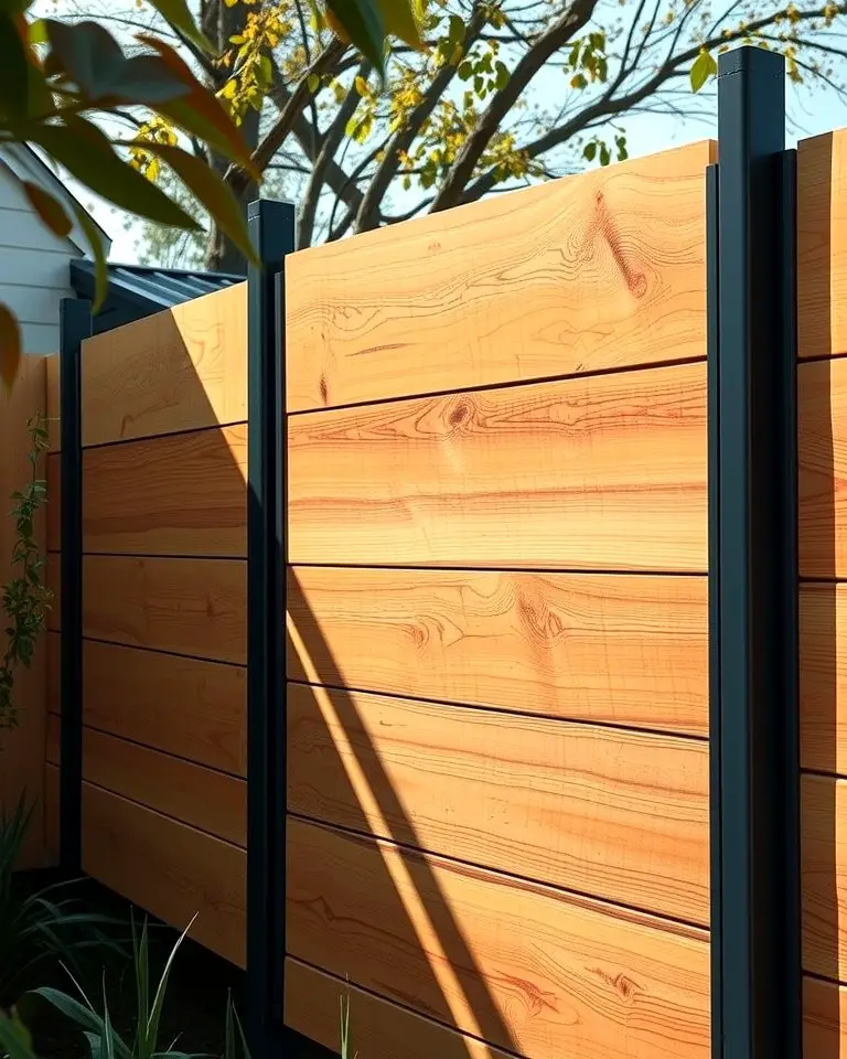 Minimalist Beauty with Thin Metal Frames and Wide Wood Panels