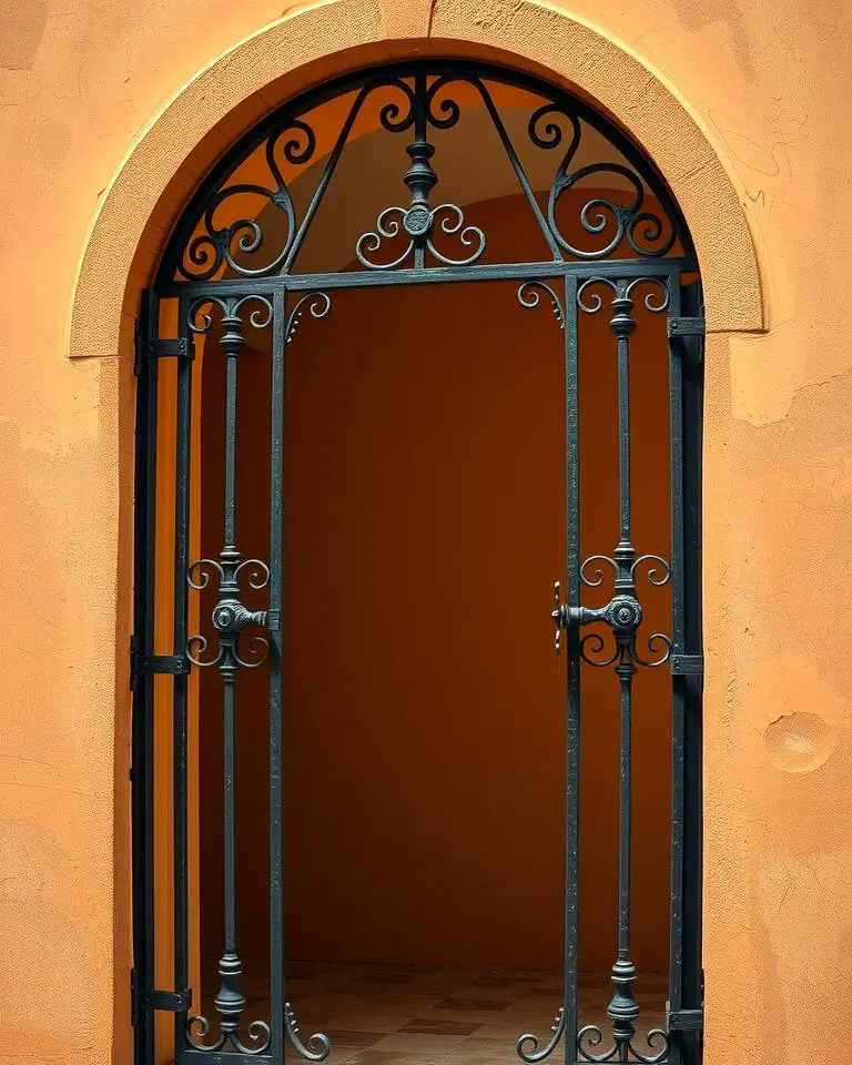 Stucco and Iron Door Frames