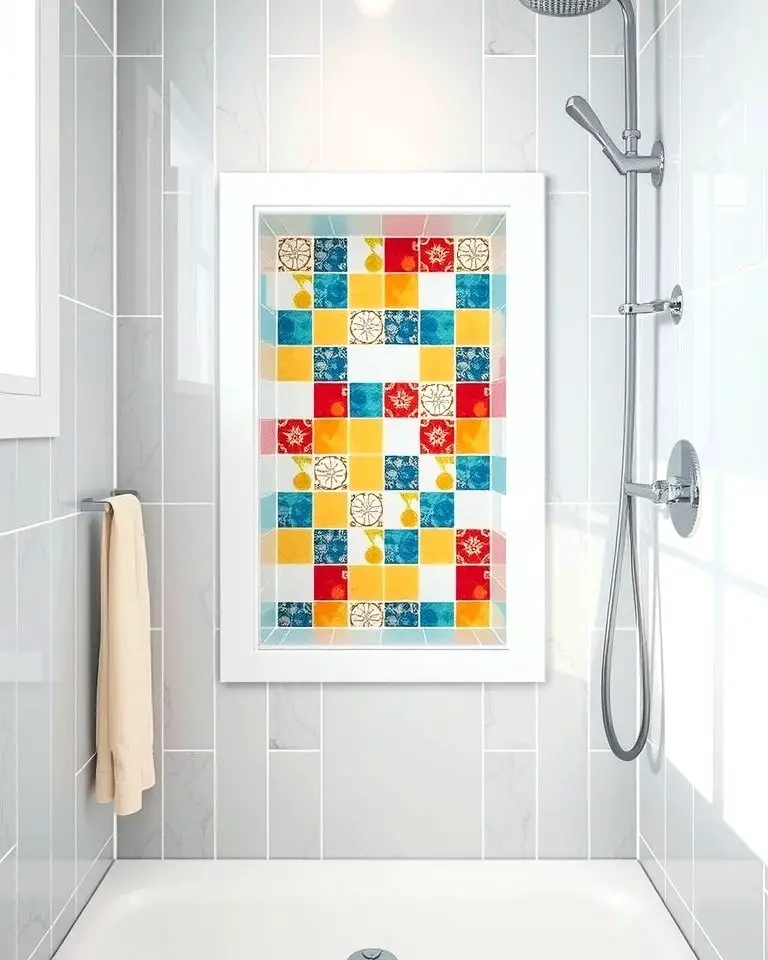 Contrasting Tile Shower Niche