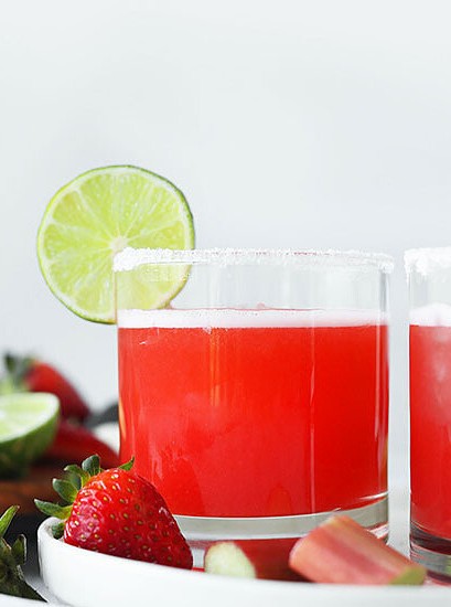 Rhubarb Strawberry Margaritas
