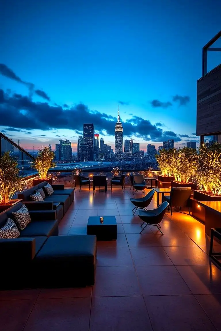 Urban Rooftop Living Room