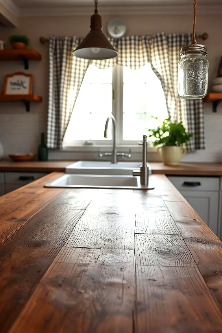 Reclaimed Wood Rustic Countertops