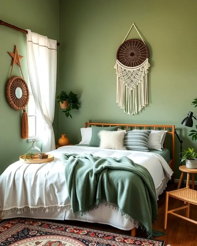 Green and White Bohemian Vibes