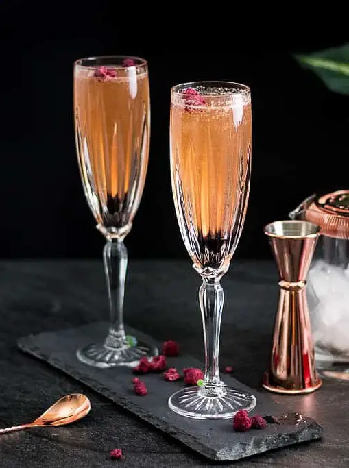 Raspberry Bourbon and Bubbles