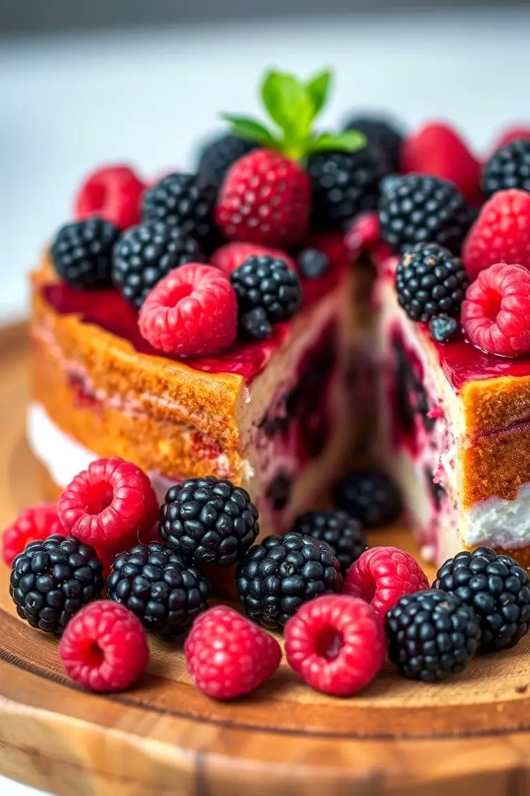 Rustic Berry Infused Cake