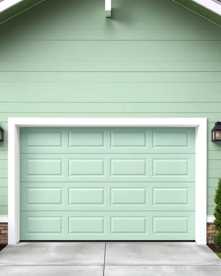 Sage Green Garage Door for a Soft, Modern Look