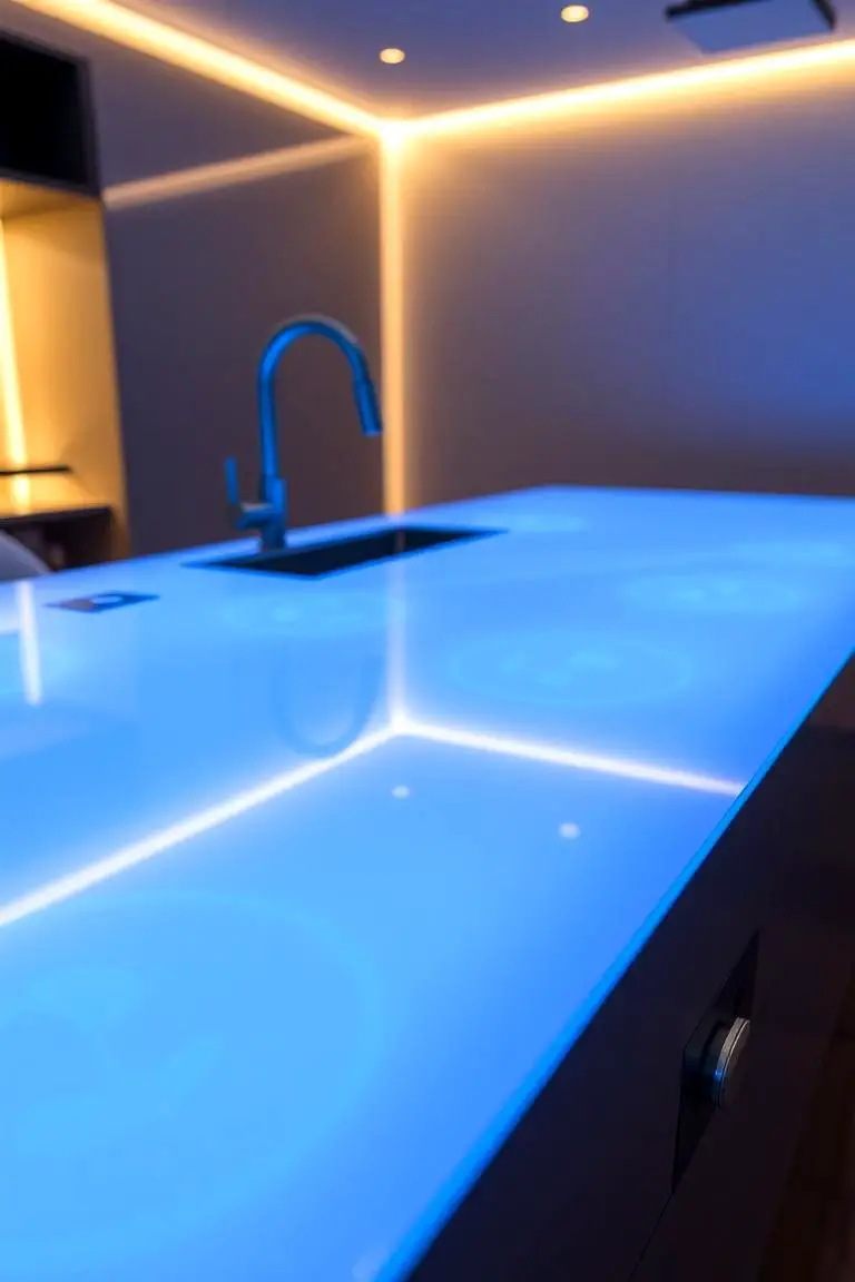 LED Embedded Futuristic Countertops
