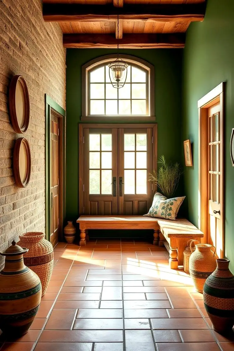 Rustic Entry Hall Green Charm
