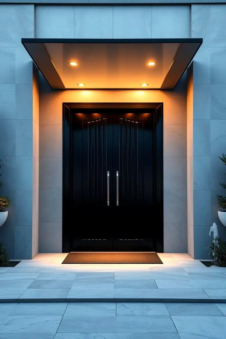 Luxe Black with Illuminated Entryway