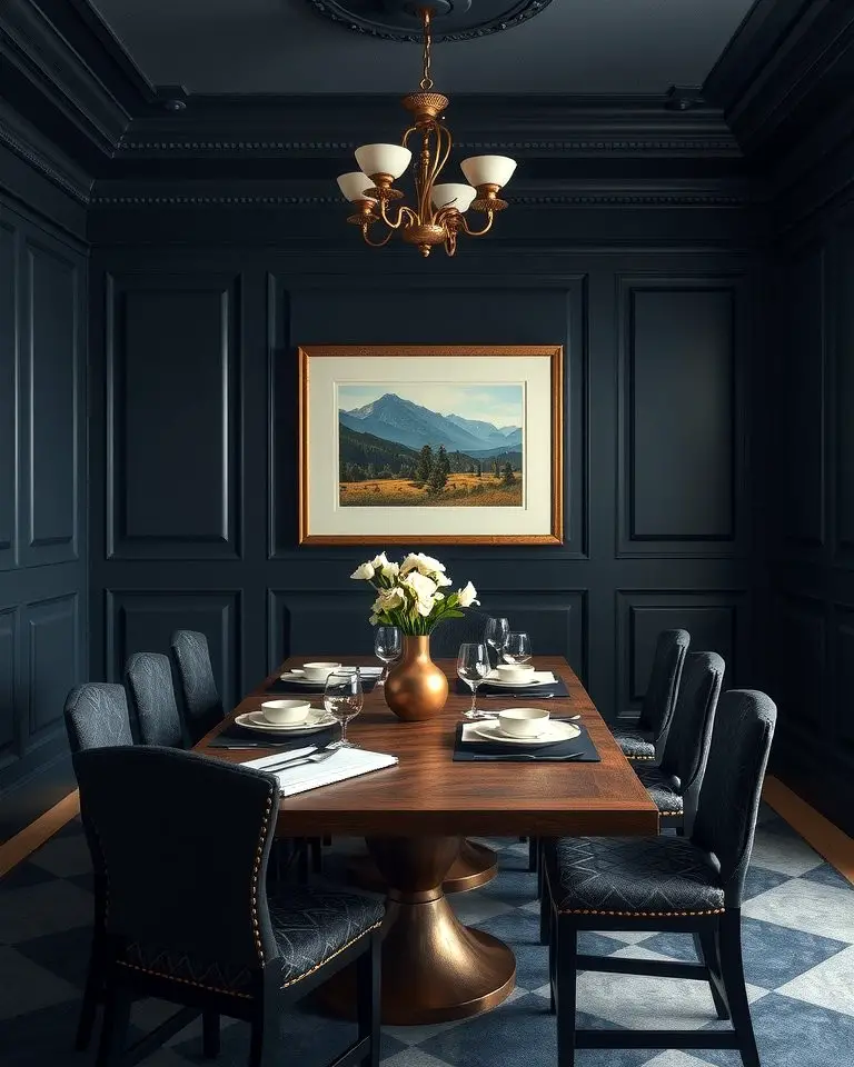 Dark and Moody Wainscoting